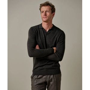 Profuomo - Polo Lange Mouw - Bruin