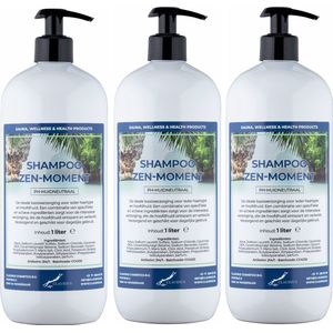 Shampoo Zen Moment - 1 liter - 3 Stuks - met pompen - Voordeelverpakking - Haarverzorging