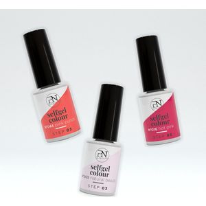 PN Selfcare - Roze Gellak Gellak Set van 3 (Roze) - Cruely Free - Pink - Semi Permanent - Gel Nagellak