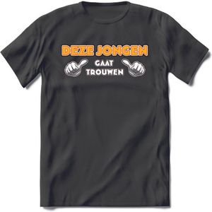 T-Shirt Knaller T-Shirt|Deze Jongen Gaat Trouwen | Vrijgezellenfeest Cadeau Man / Vrouw -  Bride / Groom To Be Bachelor Party - Grappig Bruiloft Bruid / Bruidegom |Heren / Dames Kleding shirt|Kleur zwart|Maat 3XL