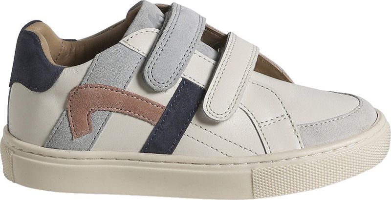 Leren Sneakers - Marineblauw - Kinderschoenen - Met Contrasterende Hiel