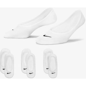Nike Everyday Lightweight Footie - Sokken - Dames - Maat 38-42 - 3PACK - Wit