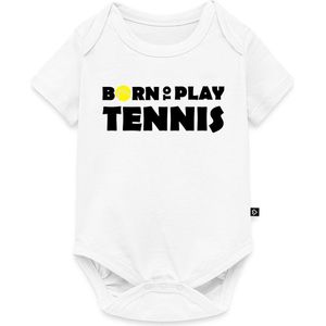 Born To Play Tennis Baby Rompertje Met Korte Mouwen