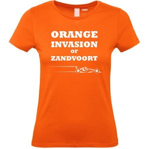 Dames T-shirt Orange Invasion of Zandvoort | Formule 1 fan | Max Verstappen / Red Bull racing supporter | Oranje dames | maat 3XL