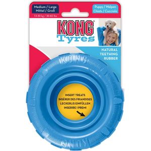 Kong Puppy Tires - Speelgoed Hond - Blauw of Roze - Willekeurige Kleur - 1 stuk