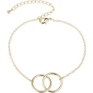 24/7 Jewelry Collection Infinity Dubbele Cirkel Armband - Cirkels - Goudkleurig