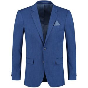GENTS - Colbert linnenlook - Polyblend - Blauw - Maat 56/3XL
