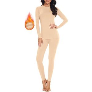 Thermisch Ondergoed Set Dames - Fleece Gevoerde Lange Mouwen en Onderbroeken