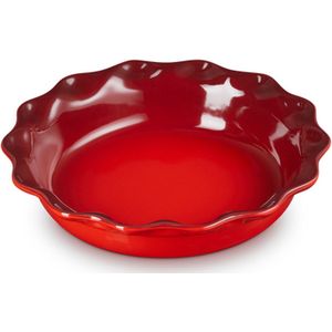 Le Creuset - Taartvorm 23 Cm - Rond Hoog - in Aardewerk - Kersenrood