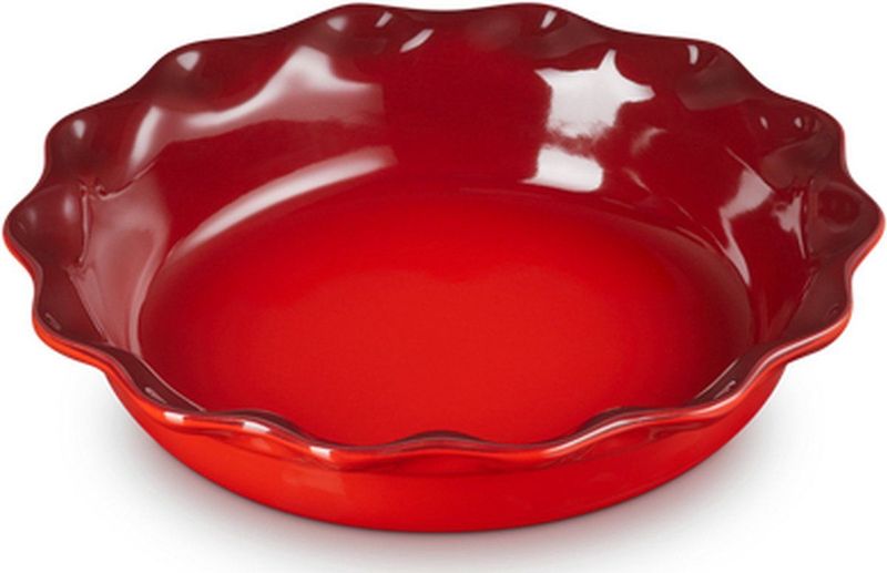 Le Creuset - Taartvorm 23 Cm - Rond Hoog - in Aardewerk - Kersenrood