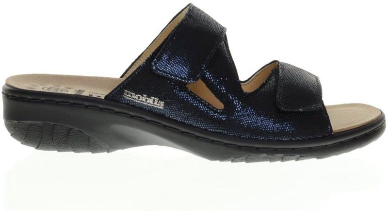 Mephisto - Geva - Slipper - Blauw - Instapper met Sleehak