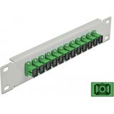 Delock - 10" LWL Patchpanel - 12 Poort SC Simplex - Groen - Voor montage in 10 inch netwerk kast