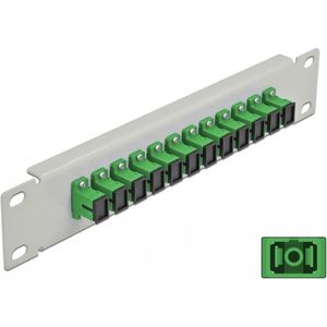 Delock - 10" LWL Patchpanel - 12 Poort SC Simplex - Groen - Voor montage in 10 inch netwerk kast