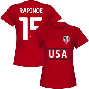 Verenigde Staten Team Dames Rapinoe 15 T-shirt - Rood - XL