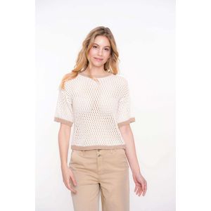 GEISHA - Pull - Maat XS - Vrouwen - 000010 off-whit - katoen