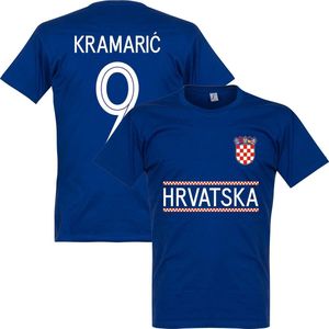 Kroatië Kramaric 9 Team T-Shirt - Blauw - XL