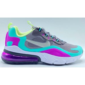Nike Air Max 270 React - Grijs, Paars, Wit, Lichtblauw - Maat 38