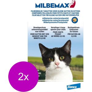 Elanco Milbemax Kitten & Kat - Anti wormenmiddel - 2 x 2 tab 0.5 Tot 2 Kg