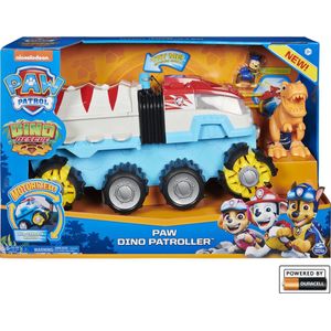 PAW Patrol Dino Rescue - Dino Patroller - Gemotoriseerd teamvoertuig met unieke Chase- en T. Rex-figuren