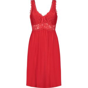Hunkemoller Nora Lace Vrouwen Neglige - Tango red – Maat XXS