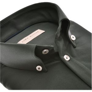 John Miller - Korte Mouw Overhemd - Donkergroen - 5142040