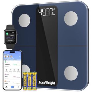 Bluetooth Personenweegschaal met Analysesensor voor Gewicht, BMI, Vetpercentage en Spiermassa