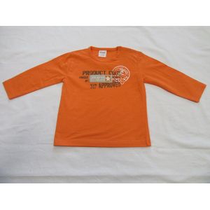 dirkje  , jongens, t-shirt lange mouw , orange , product code , 80 - 12 maand