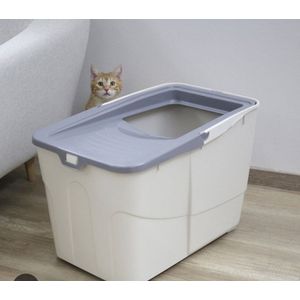 MPS Kattentoilet Hop In grijs/wit of Rood/wit