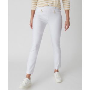 Damart - 7/8-broek van stretch linnen - Dames - Wit - 38