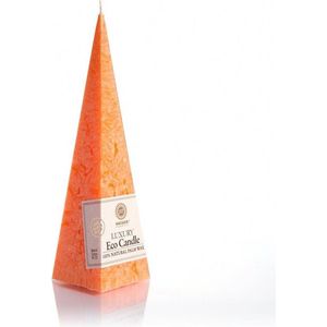 Eco Palmwas kaars PYRAMID ORANGE