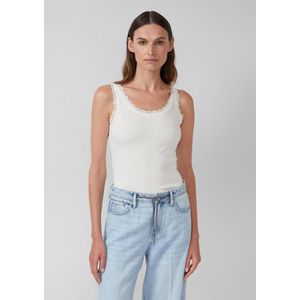 Tanktops - Zachte Jersey Tanktop - Met Vrouwelijke Kanten Rand - Slanke Pasvorm