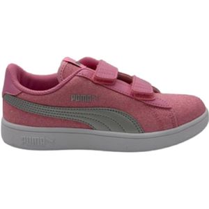 Puma - Smash V2 Glitz GlamV (PS) - Sneakers - Kinderen - Roze/Wit - Maat 32