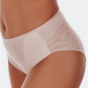 FUNNY DAY Dames Slip ELISE – Beige – Maat S – Regular Waist Midi Bikini met Subtiele Mesh Achterkant – Zachte Polyamide – Comfortabel Ondergoed