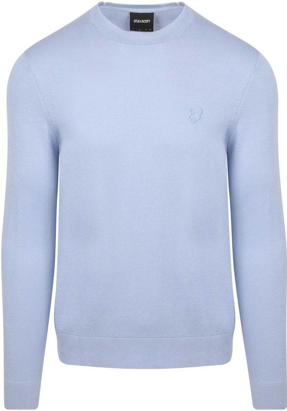 Lyle And Scott - Tonal Superfine Cotton Crew Neck - Heren Trui - Blauw