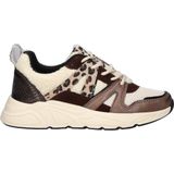 Nelson - Dames Sneaker - Imitatieleer, Mesh-Textiel, Fake Fur - Chunky Loopzool