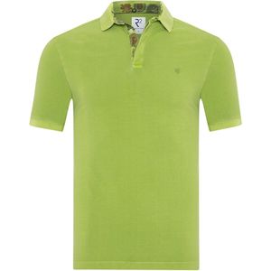 R2 Amsterdam - Polo Solid Groen - Modern-fit - Heren Poloshirt Maat M