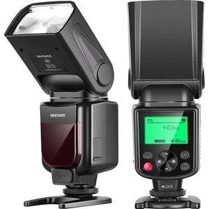 Neewer® -TTL Flitser met LCD Scherm voor Canon 7D Mark II, 5D Mark II III IV, 1300D, 1200D, 1100D, 750D, 700D, 650D, 600D, 550D, 500D, 100D, 80D, 70D, D600D en Meer