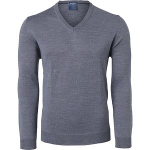 OLYMP - Trui Merino Grijs - Heren - Maat XXL - Modern-fit