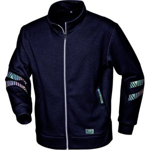 SIR SAFETY BADGER Microfleece Rits Werktrui HEREN Veiligheidstrui Blauw - Reflecterend - Polyester Viscose Elastaan