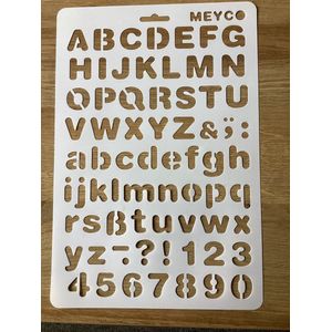 Lettersjablonen - Sjabloon met letters, abc, alfabet, cijfers,