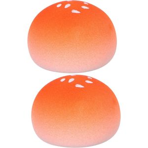 2 Beauty Powder Puff broodvormige niet-absorberende make-upsponsjes voor nat of droog gebruik, zachte make-upblender voor een soepele en nauwkeurige foundationapplicatie