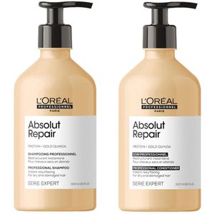 L'Oréal Professionnel Serie Expert Absolut Repair Gold Shampoo 500ml + Conditioner 500ml