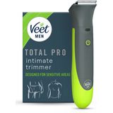 Veet Men Total Pro Intieme Trimmer voor Mannen - Scheerapparaat voor Lichaam, Baard en Schaamhaar - Veilig en Zacht Trimmen van de Gevoelige Gebieden