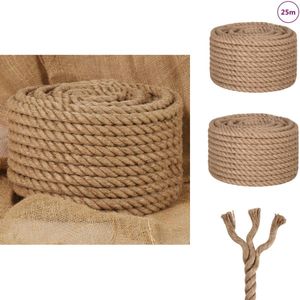 vidaXL Jute Touw - Jute Touwen - Jutetouw - Touw - Touw 25 m lang 24 mm dik jute