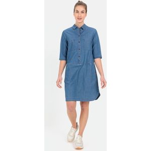 camel active Denim-jurk van gecertificeerd organic cotton - Maat womenswear-L - Indigo Blauw
