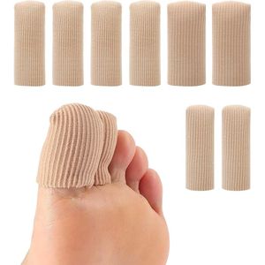 Green Glow - Siliconen teenbeschermers voor blaren, likdoorns en eeltplekken - set van 8 - voor sport, wandelen, hoge hakken