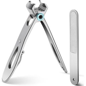 Dikke Nagelknipper met Antislip Grip en Nagelvijl - Voor Comfortabel Knippen van Vinger- en Teennagels