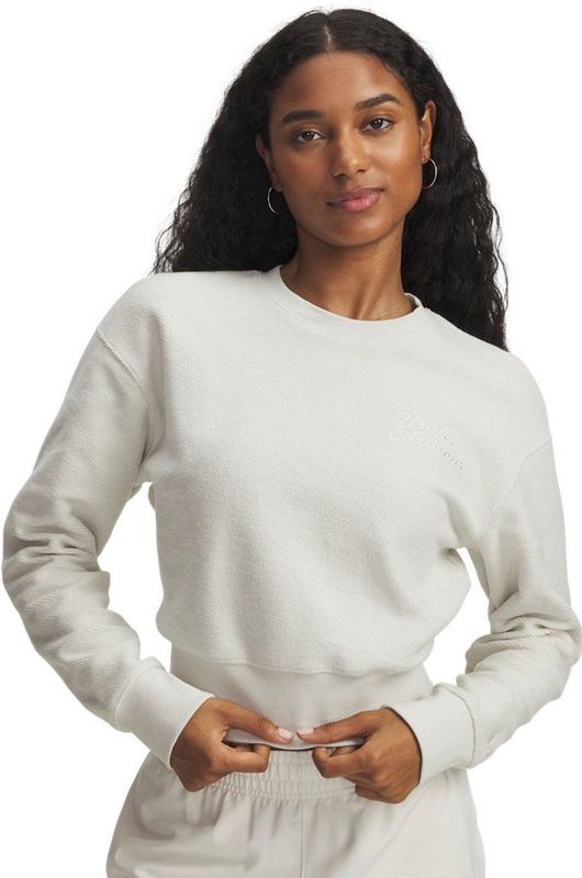 Under Armour - Icon Terry Varsity Crew - Longsleeve - Wit