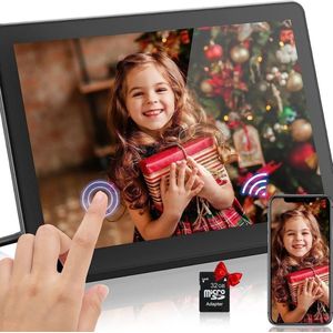 White-label® Digitale Fotolijst met Wifi - Fotolijsten - Frameo App - HD Kwaliteit - 24x16cm - Zwart