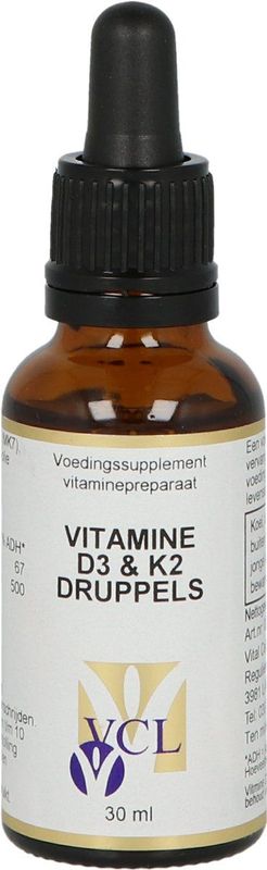 Vital Cell Life - Vitamine D3 & K2 - Druppels - 30 ml
